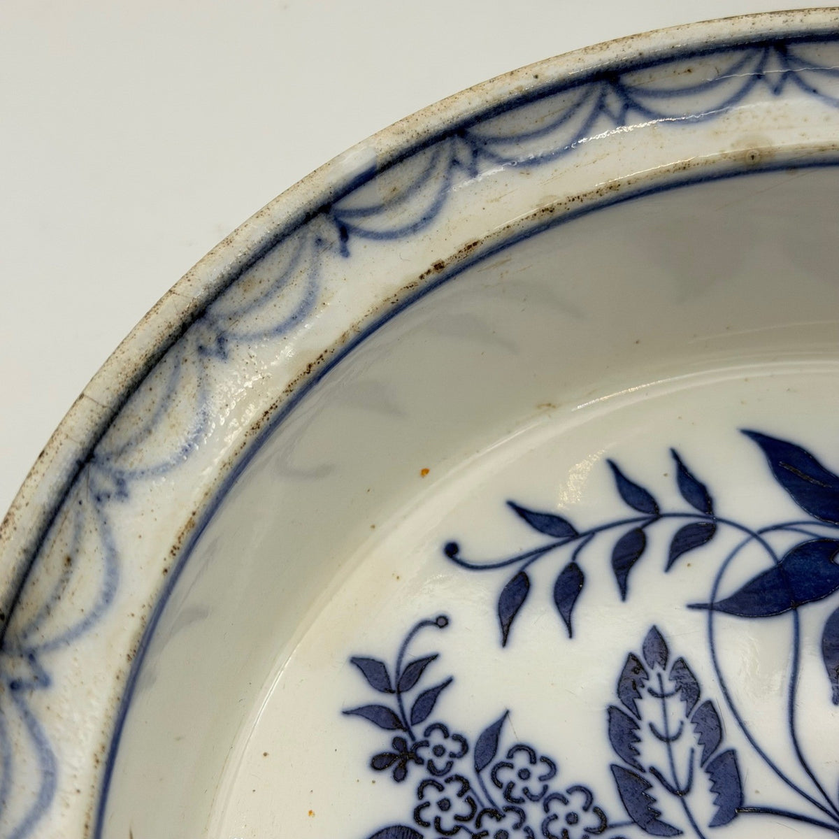 Antique German Blue Onion Ceramic Baking Dish Bowl 9518/2 Blue and White Floral