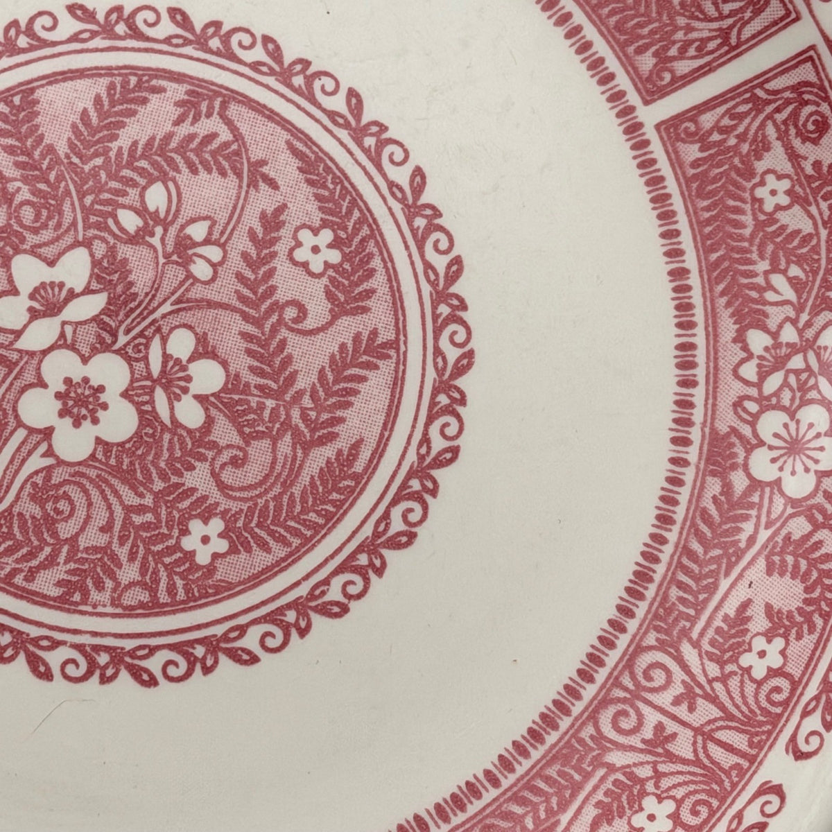 Vintage Syracuse China Pink Floral Strawberry Hill Restaurant Ware Scallop Plate
