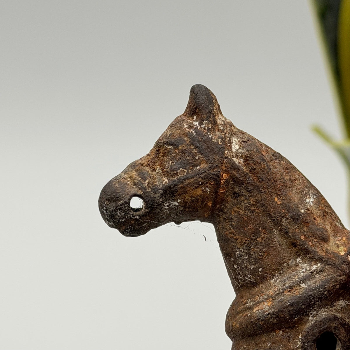 Antique Cast Iron Horse Figurine Rustic Equestrian Primitive Decor
