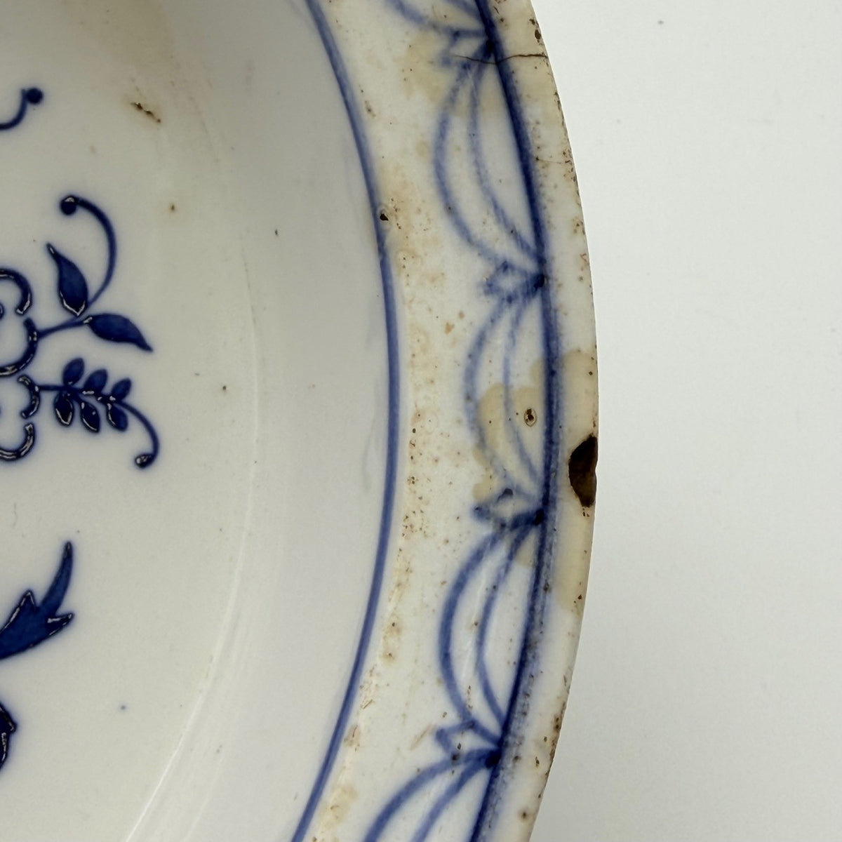 Antique German Blue Onion Ceramic Baking Dish Bowl 9518/2 Blue and White Floral