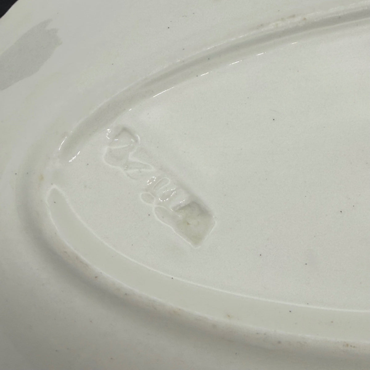 Vintage Wood & Sons Cambridge Red Transferware Scalloped Oval Dish England