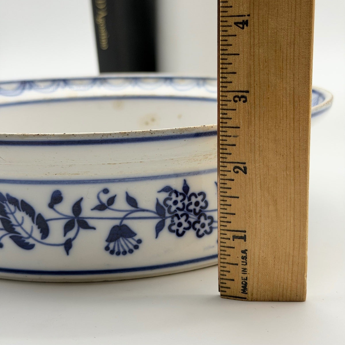 Antique German Blue Onion Ceramic Baking Dish Bowl 9518/2 Blue and White Floral